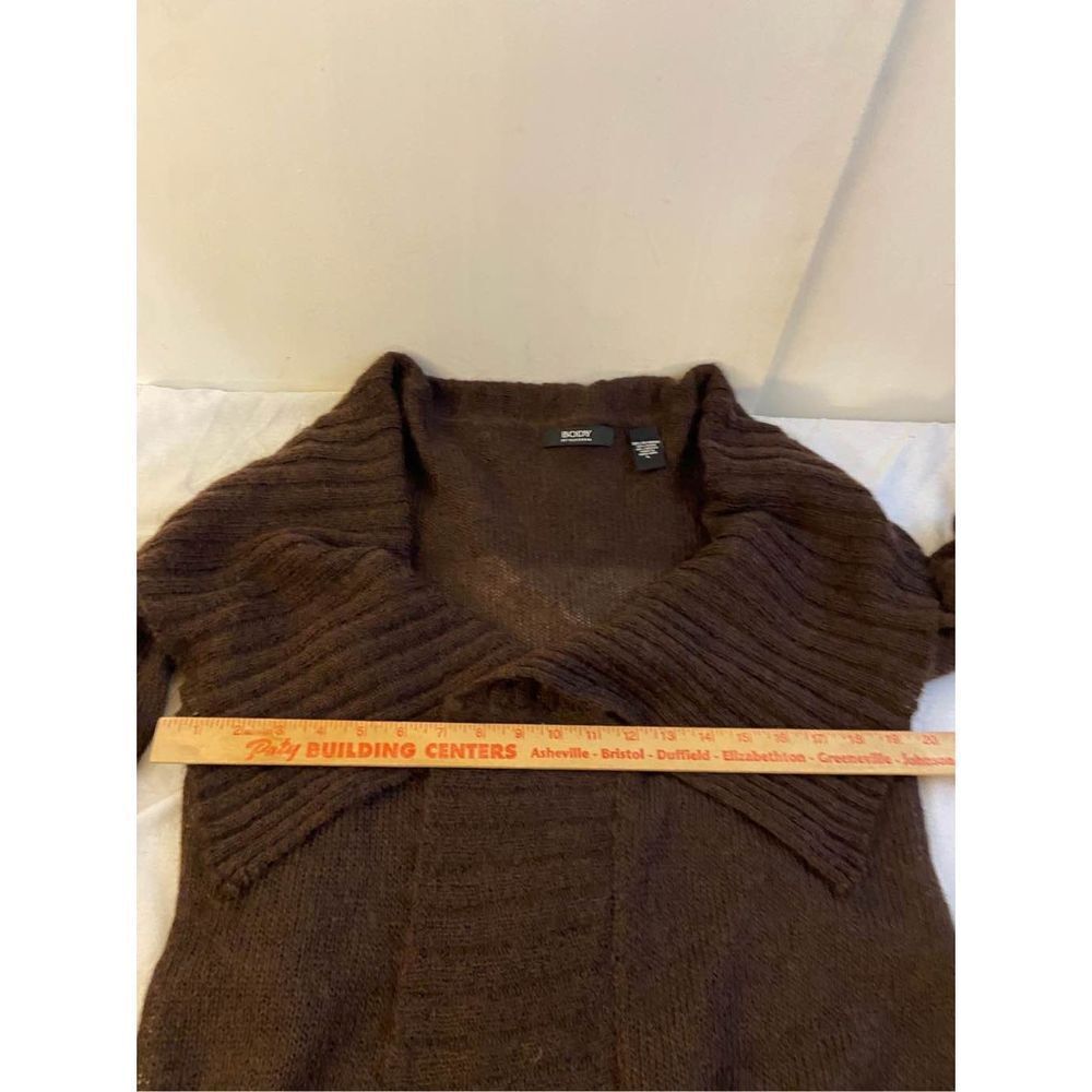 Vs Body by Victoria Mohair sweater brown large cowl neck cardigan "No Belt" L‎ - Picture 9 of 11